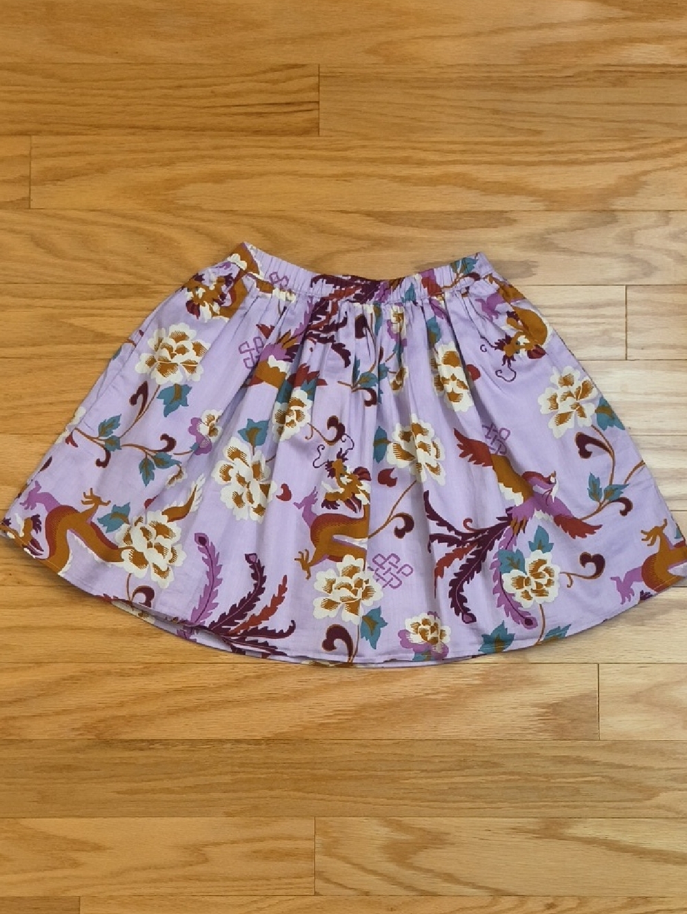 Tea Collection Dragon Floral Twirl Skirt Size 8 NWOT